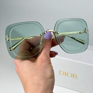 Dior ULTRADIOR SU B0O0 BRAND NEW Sunglasses Gold Green Women Square Oversized